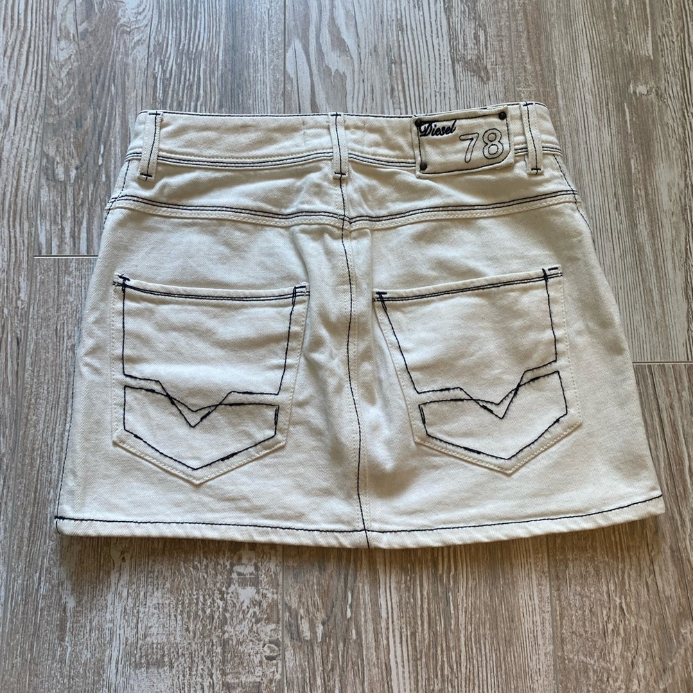 Diesel contrast stitch skirt